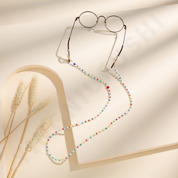

coloful glasses chain for mask girl beads neck lanyard 1220404