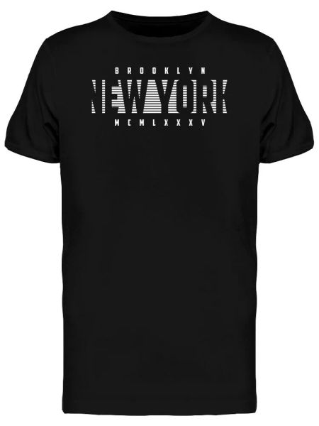 

urban design new york brooklyn men's tee -image by shutterstock, White;black