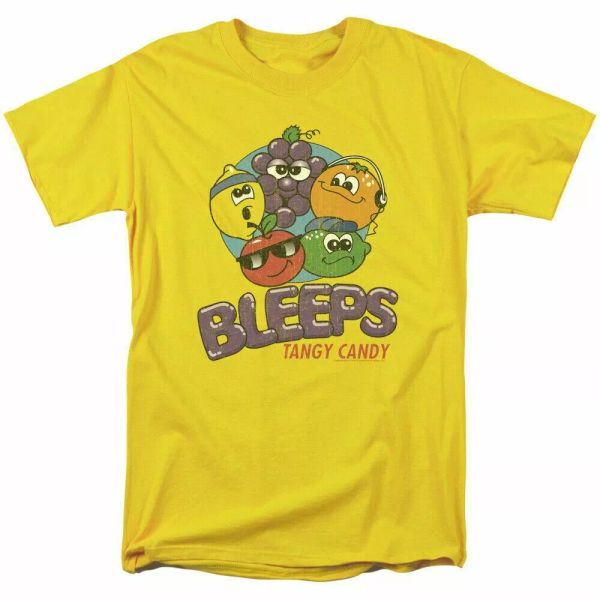 

Dubble Bubble Bleeps T Shirt Mens Licensed Tangy Candy Yellow, White;black
