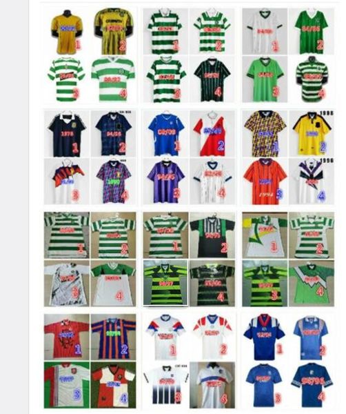 

celtic retro soccer jerseys larsson 1984 87 90 92 93 94 95 96 97 99 2001 02 03 laudrup gascoigne scotland vintage classic football shirt uni, Black;yellow