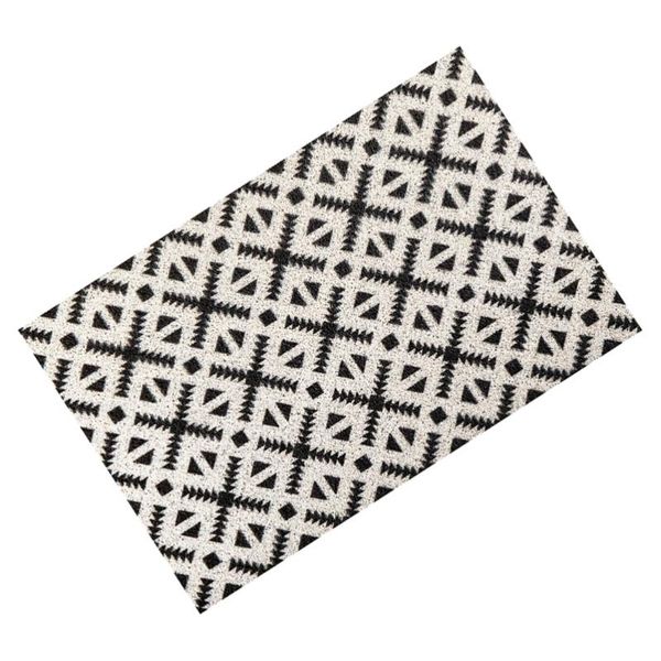 

pc household door mat non-skid coil floor practical doormat (black white) carpets