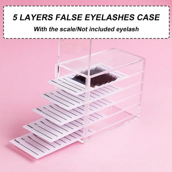 

cosmetic stand acrylic pallet storage box case 5 layers display transparent false eyelashes organizer holder individual salon1