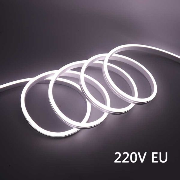 

led neon strip light smd2835 120leds/m flexible ribbon rope warm cool white outdoor waterproof sign strips