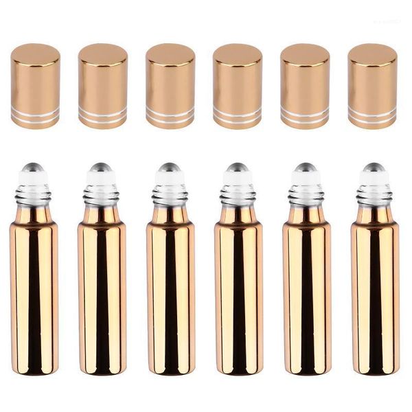 

storage bottles & jars 6pcs travel empty cosmetic container glass roller bottle with uv
