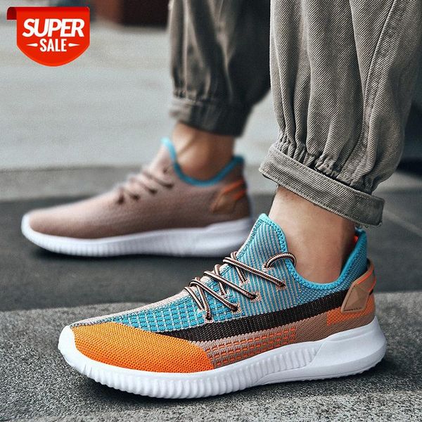 

spring casual men's shoes fashion sports flying mesh breathable lightweight running colorful #tq1h