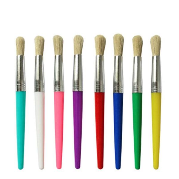 

greeting cards 2021 paint brush for children oil watercolor painting candy color plastic handel bristel brushes gouache drawing art supply