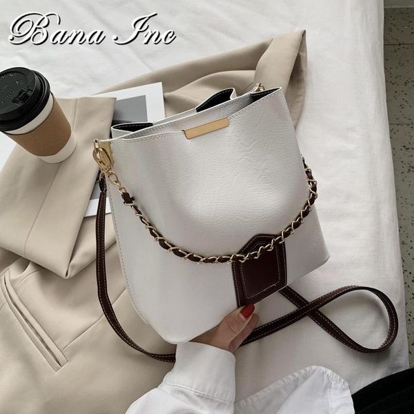 

evening bags chain tote bucket bag 2021 fashion pu leather women's designer handbag travel shoulder messenger
