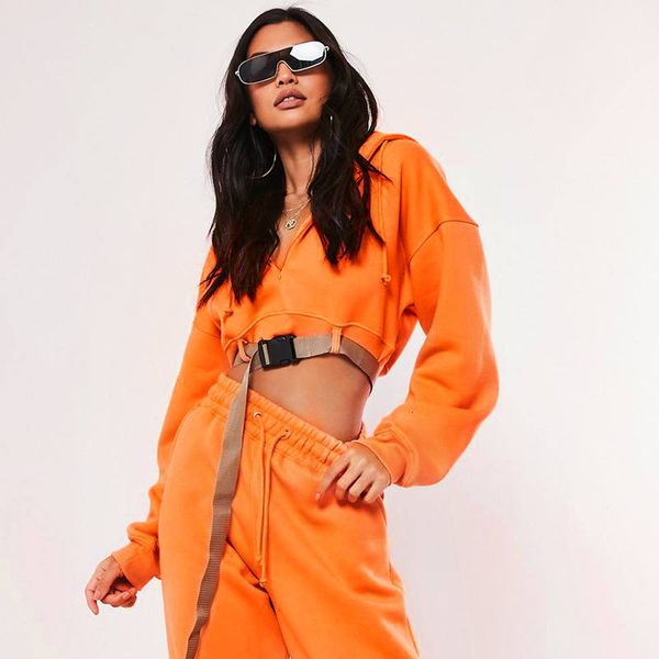 

women's hoodies & sweatshirts short pullover solid color long sleeve womens designer winter cro njbv, Black