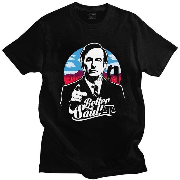 

men's t-shirts male better call saul t shirt short sleeved cotton tshirt cool t-shirt designer goodman drama legal tv series the lawyer, White;black