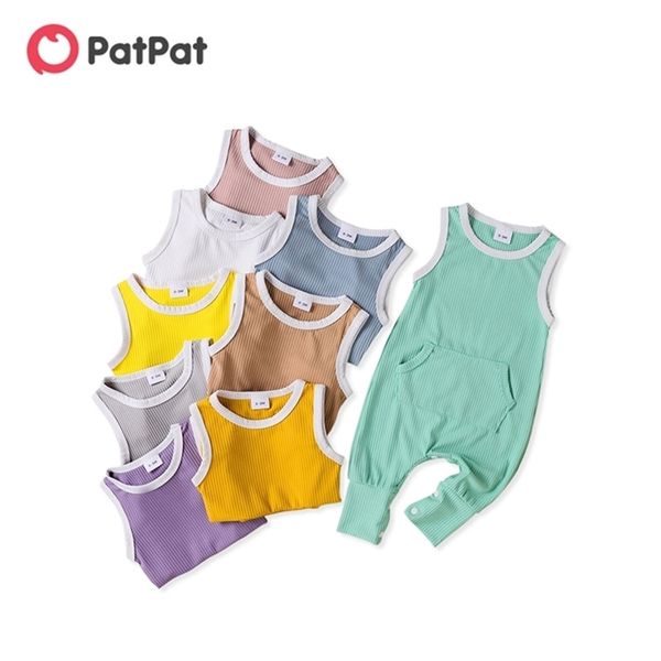 

baby solid pocket sleeveless jumpsuit 210528, Blue