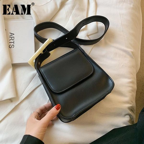 

evening bags [eam] women vintage brief square quality pu leather flap personality all-match crossbody shoulder bag fashion 2021 18a3694