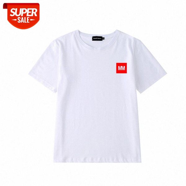 

ulzzang youth students round neck loose print men and women couple short-sleeved t-shirt #ot9g, White;black