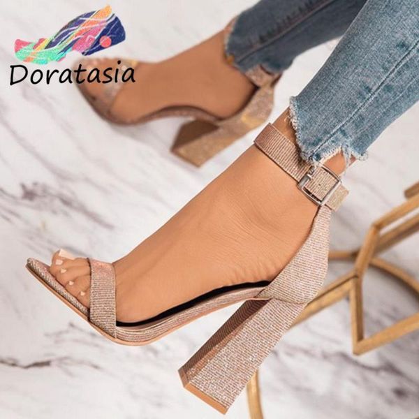 

elegant girl ankle strap flock high heel sandals summer women dress casual party wedding shoes woman, Black