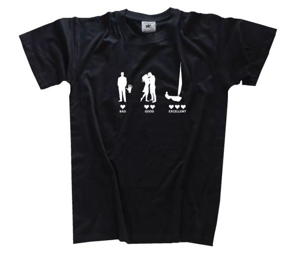 

bad good excellent sailing sailor sailboat t-shirt s-xxxl, White;black
