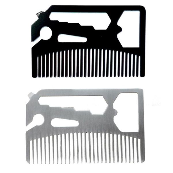 

hair brushes 918d comb with bottle opener made of 304 stainless steel combs for men grooming styling silver or black tool