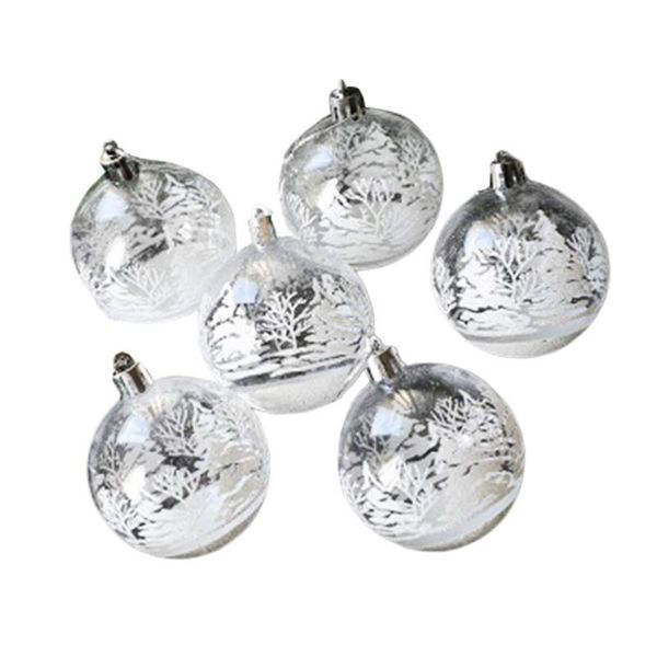 

party decoration 6 pcs christmas balls 6cm transparent tree decorations baubles year holiday for home xmas festive navidad