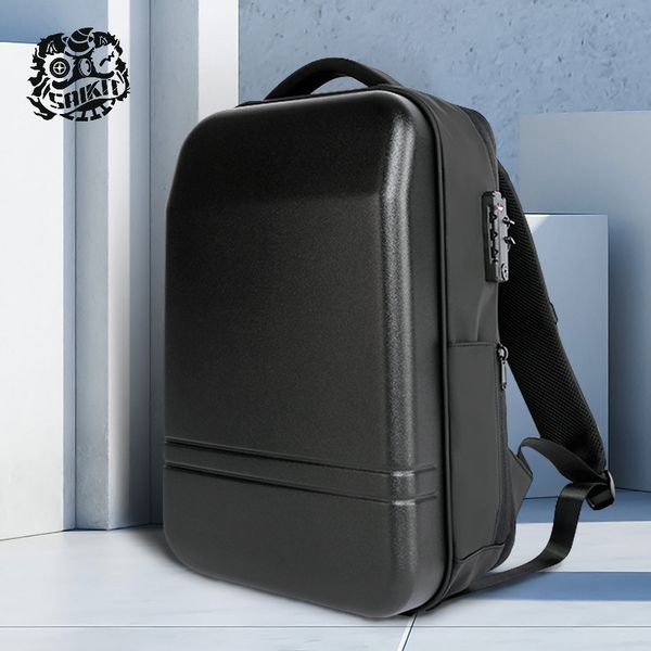 

saikit hard shell computer men's business backpack password lock anti-theft waterproof backpack
