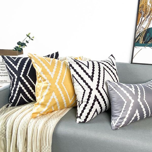 

cushion/decorative pillow outdoor waterproof geometric print throw cover 45x45cm oil-proof polyester cushion sofa home decorative pillowcase