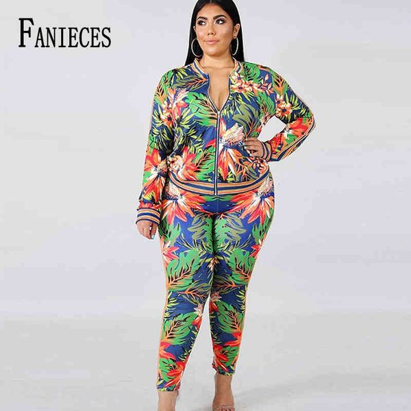 

spring autumn lady two piece sets ins fashion striped printing sports leisure women suits jacket pencil pants plus size xl-5xl 210520, White