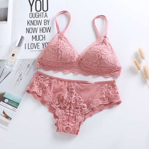 

spring and summer thin pad no steel ring underwear women's bra trace suit g025, Red;black