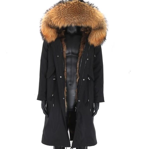 

Men's Down & Parkas Men X-Long 7X Camouflage Real Fur Liner Man Jacket Waterproof Winter CoatNatural Raccoon Collar Hood Thick Warm 0I4U, Black