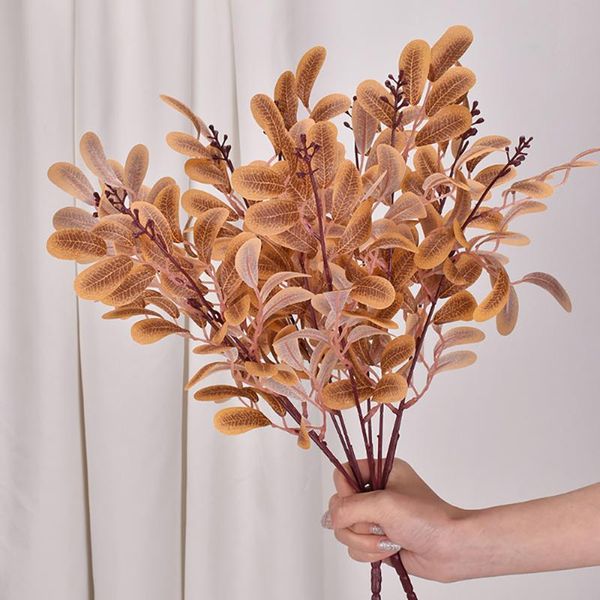 

decorative flowers & wreaths 5 forks bunch jujube leaf artificial flower wedding hall way guide home decoration floral material