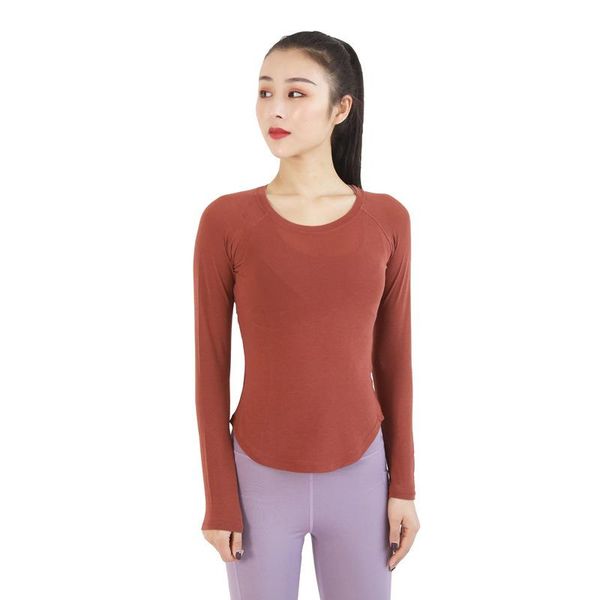 

yoga outfit fitness clothes long sleeve women breathable training quick-drying running lightweight sports shirt