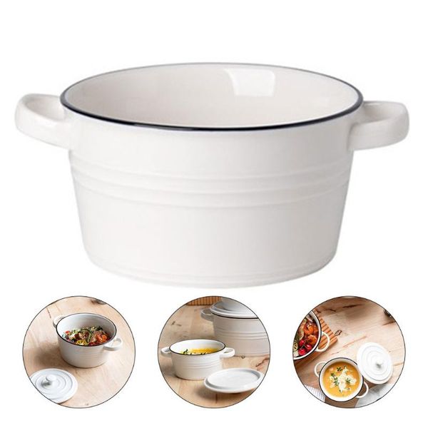 

bowls 1pc ceramics bowl fruit salad soup serving breakfast (white)