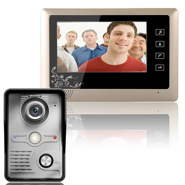 

inch video deurtelefoon deurbel intercom systeem kit 1-camera 1-monitor nachtzicht porteiro apartamento door phones