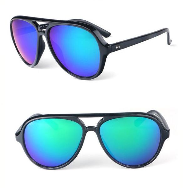

9 colors fashion accessories r* brand mens retro aviator colorful sunglasses toad mirror eyewear driving goggles for men and women color fil, White;black