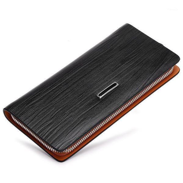 

wallets male clutch genuine leather men's purse bags for man long business, White