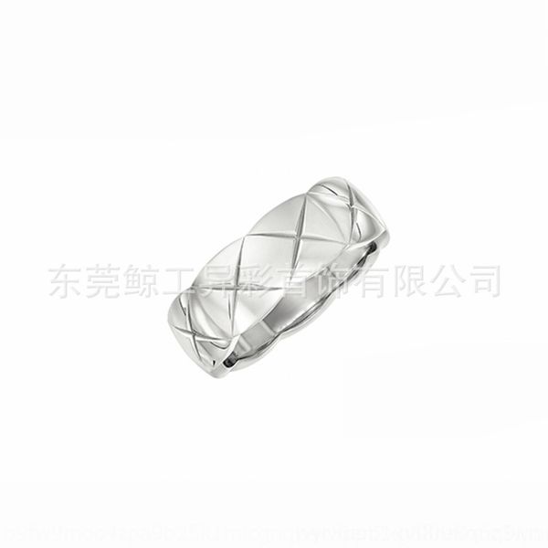 

nzqu 2020wave edge wide narrow lovers titanium band rings steel titanium steel ring women's ins japan and south korea simple jewelry in, Silver