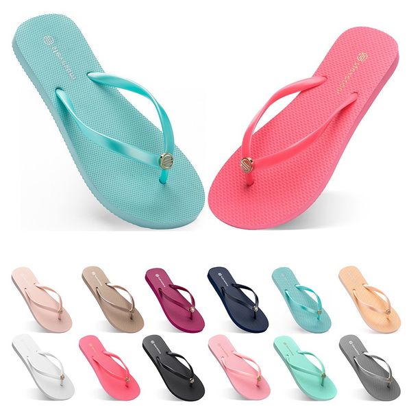 

seventy three slippers beach shoes flip flops womens green yellow orange navy bule white pink brown summer sport sneaker size 35-38, Black
