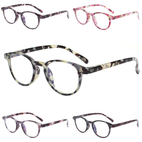 

sunglasses 6 pairs of fashionable reading glasses with spring hinges and comfortable small frame, White;black