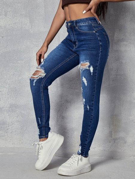 

ripped skinny jeans n5qi#, Blue