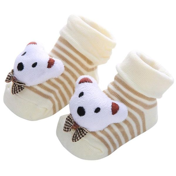 

baby socks floor non-slip cotton cartoon doll with bells girls boys soft cute boots, Pink;yellow