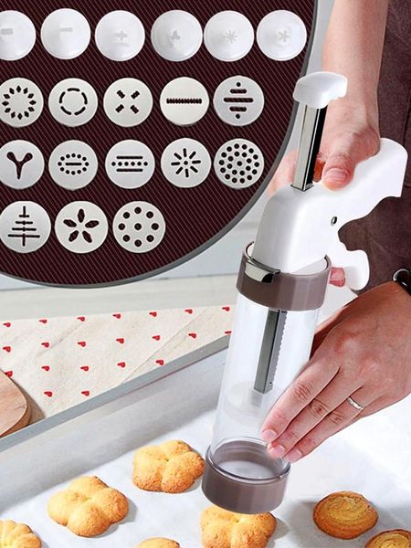 

baking moulds cookie press kit - making gun biscuits cake mold maker machine dessert decoration