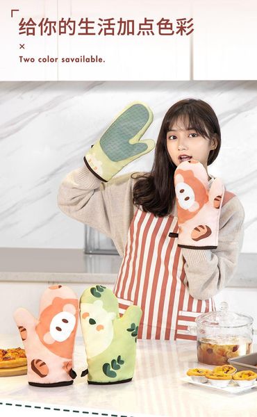 

kitchen microwave oven gloves non-slip glove thickened anti-scalding baking silicone insulation disposable