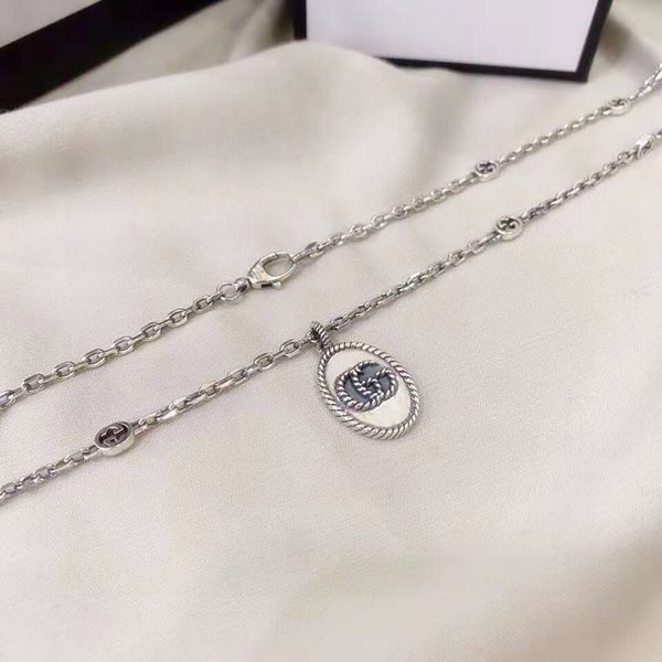 

s925 silver twist disc clasp necklace for lovers exclusive fine jewel