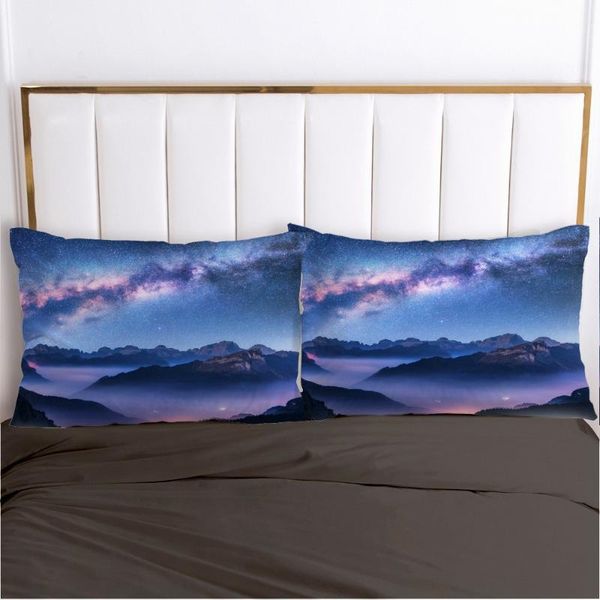 

pillow case 2 pcs pillowcase 45x45/70x70/80x80/50x75,3d luxury custom,decorative cover bedding night landscape,drop ship