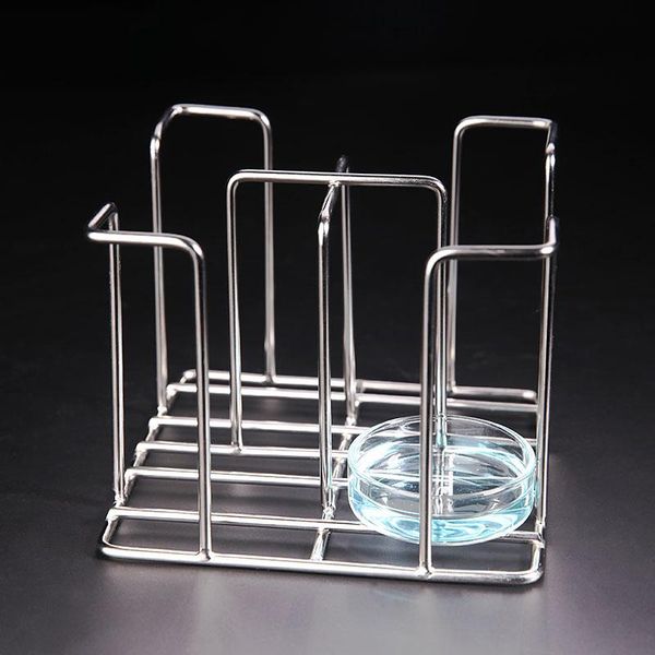 

lab supplies 304 stainless steel petri dish rack holder laboratory plastic glass culture carrier stents