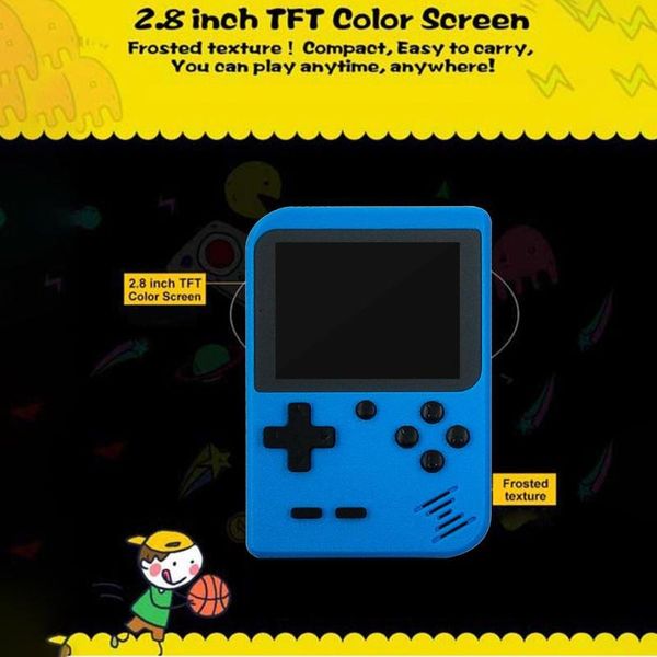 

built-in 400 games 1000mah battery retro video handheld game console+gamepad 2 players doubles 3.0 inch lcd player portable