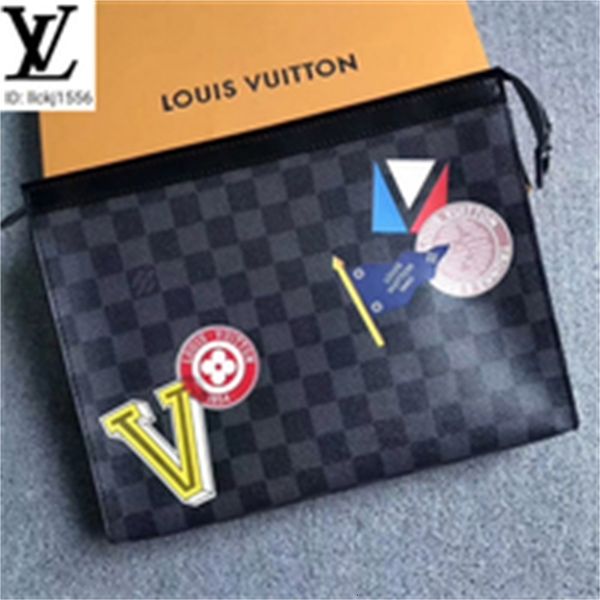 

wallets real brand evening designer long luxury purse ijj9 men m64442 leather black chain check compact pattern clutches accessory clutch ke, Red;black