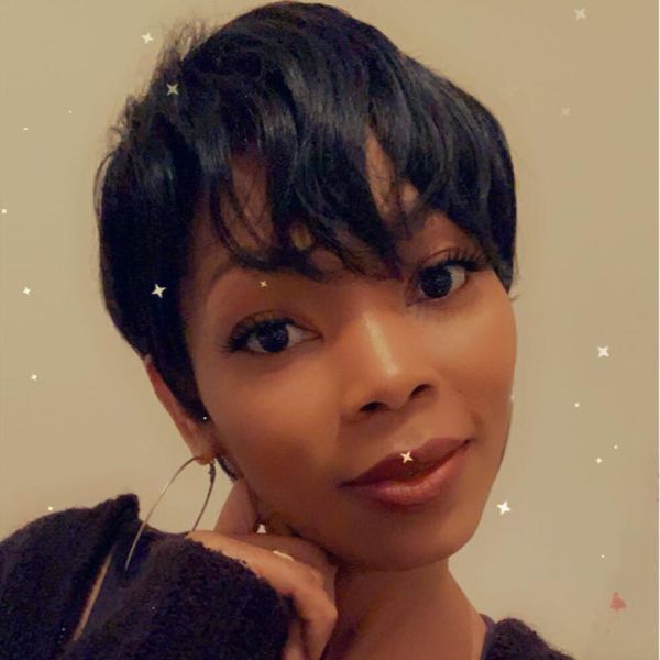 

short pixie human peruvian hair wigs rihanna hairstyle celebrity glueless full machine made none lace front wig with baby for black women, Black;brown