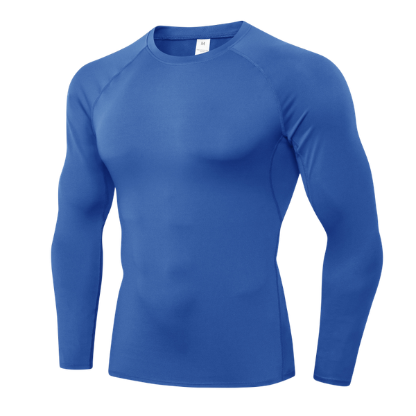 

fonoun men sport running t-shirts fitness quick-drying breathable high elasticity tight f01510 jerseys, Black;blue