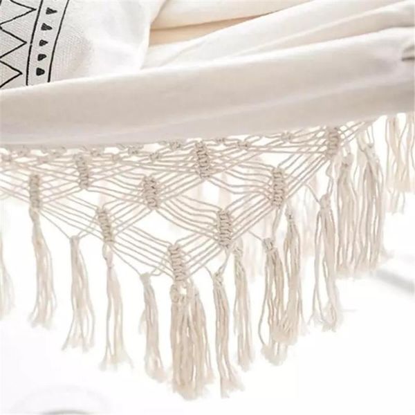 

deluxe double hammock swing chair large 2 person boho 2x1.5m brazilian macrame fringed indoor hanging p7ding camp furniture
