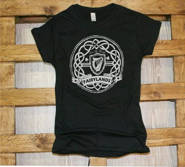 

fairylands mesh women j398 erin go bragh t-shirt gift irish folk music, White;black