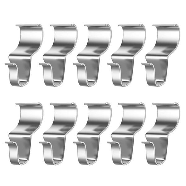 

10pcs stainless steel hooks wallboard punch hook siding clips for home decorations & rails