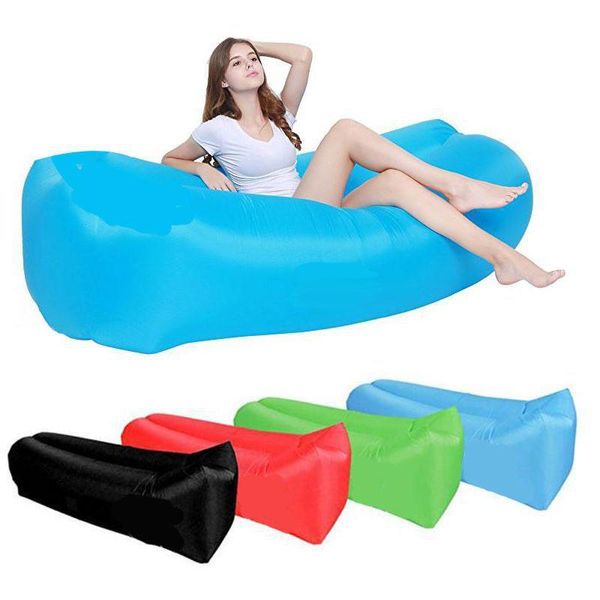 Vendendo Bujeiros Infláveis ​​Ao Ar Livre Couch preguiçoso Air Sofá Sofá Espreguiçadeiro Saco De Camping Beach Beach Beanbag Cadeira