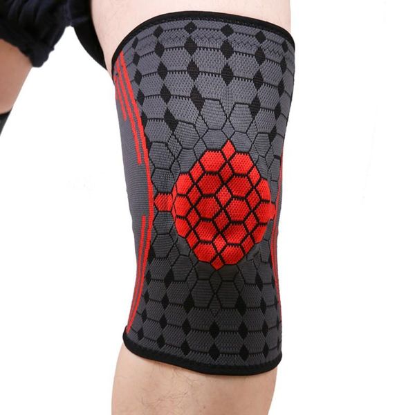 

elbow & knee pads 1pc sports compression strap spring support basketball volleyball football brace protector gear pain relief, Black;gray